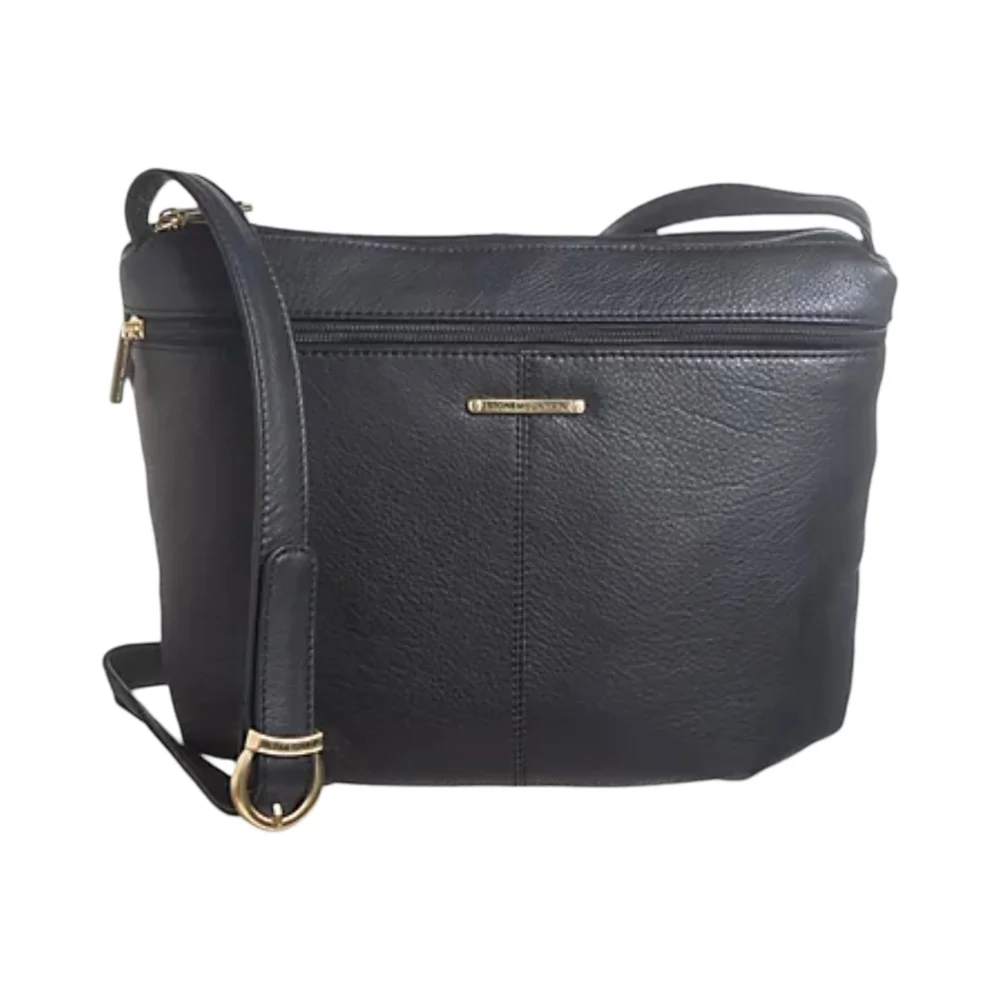 New Stone Mountain Hampton Multi Compartment black Hobo Bag